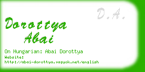 dorottya abai business card
